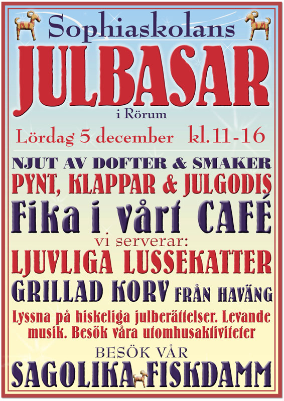 Poster school bazaar